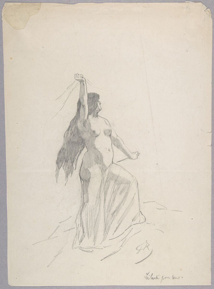 Liberté pour tous, Félicien Rops (Belgian, Namur 1833–1898 Essonnes), Graphite 