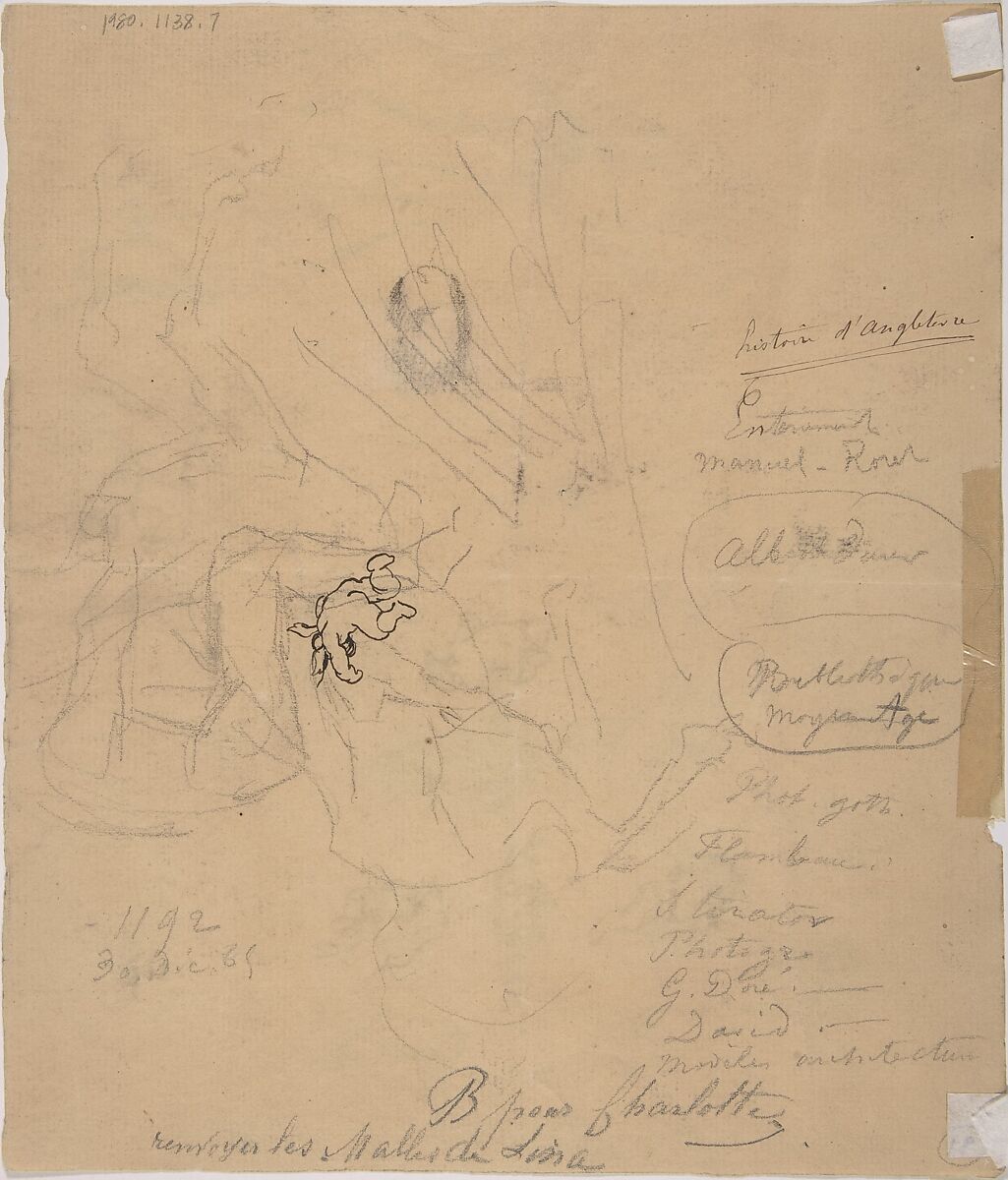 Sheet with putti and several figures, Félicien Rops (Belgian, Namur 1833–1898 Essonnes), Pen and ink and graphite