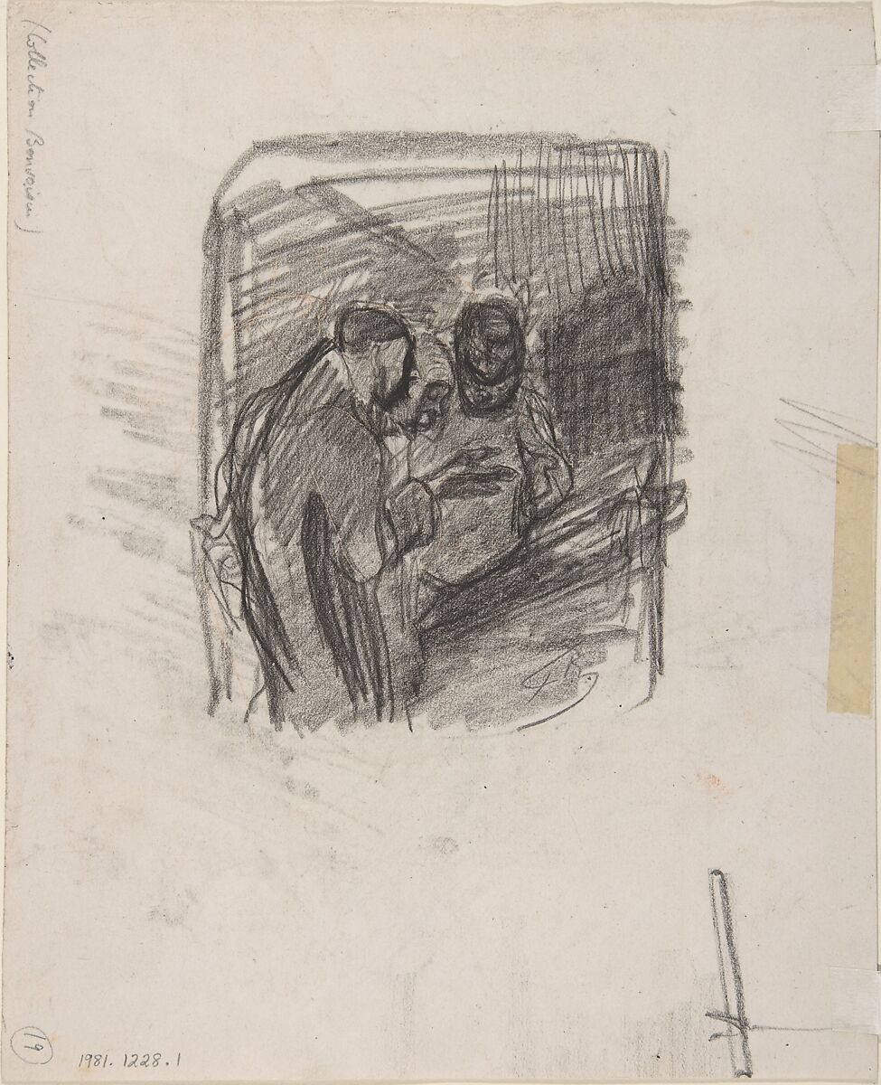 Shepherd, Félicien Rops (Belgian, Namur 1833–1898 Essonnes), Graphite, highlighted with red chalk