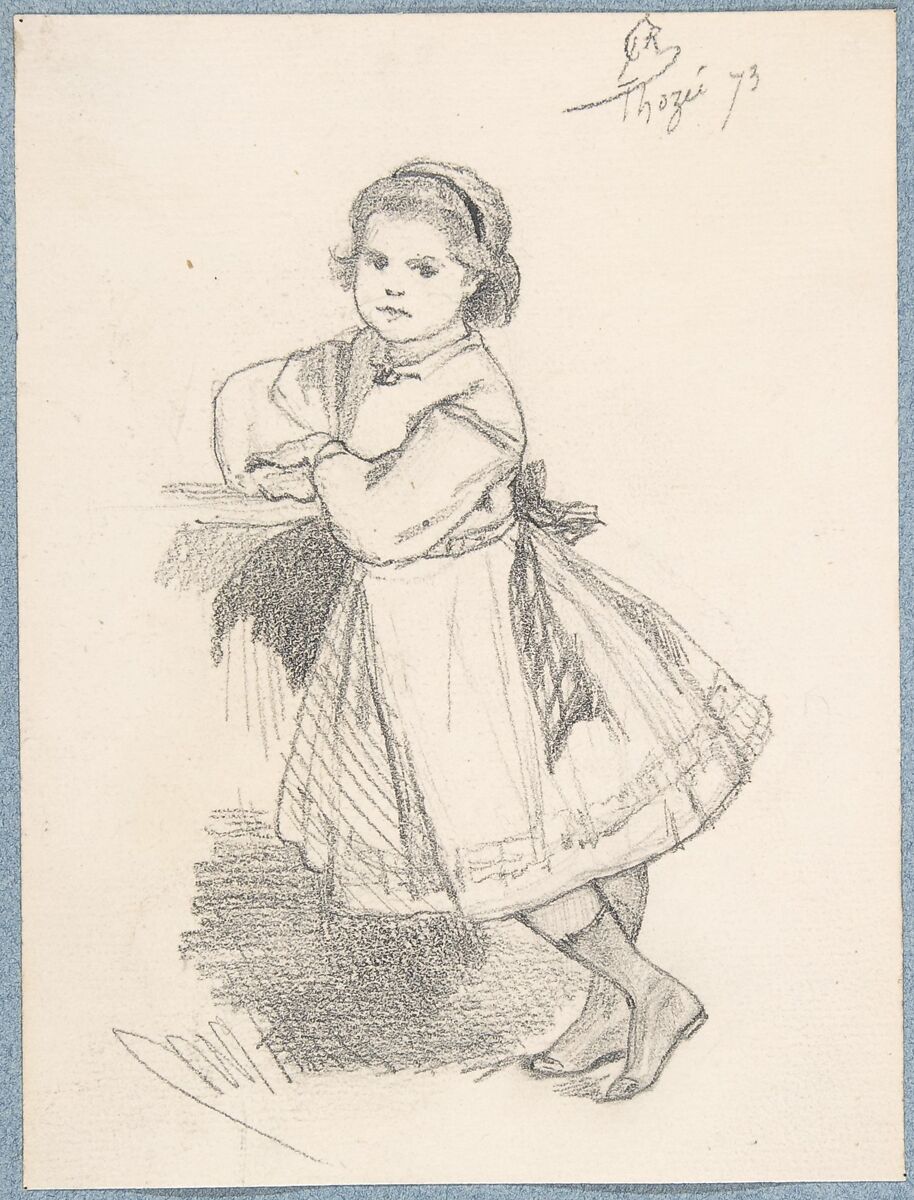 Little Girl, Félicien Rops (Belgian, Namur 1833–1898 Essonnes), Graphite