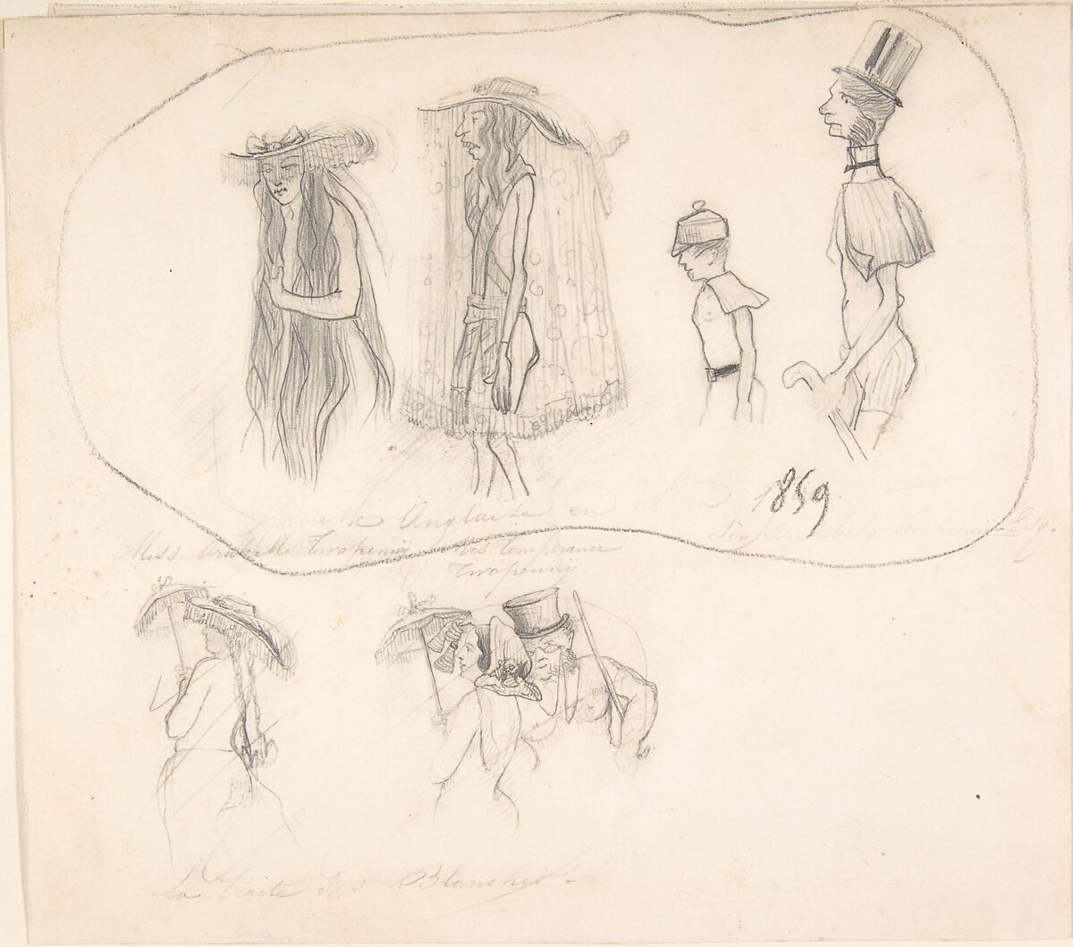 Notebook with sketches and notes, Félicien Rops (Belgian, Namur 1833–1898 Essonnes), Graphite