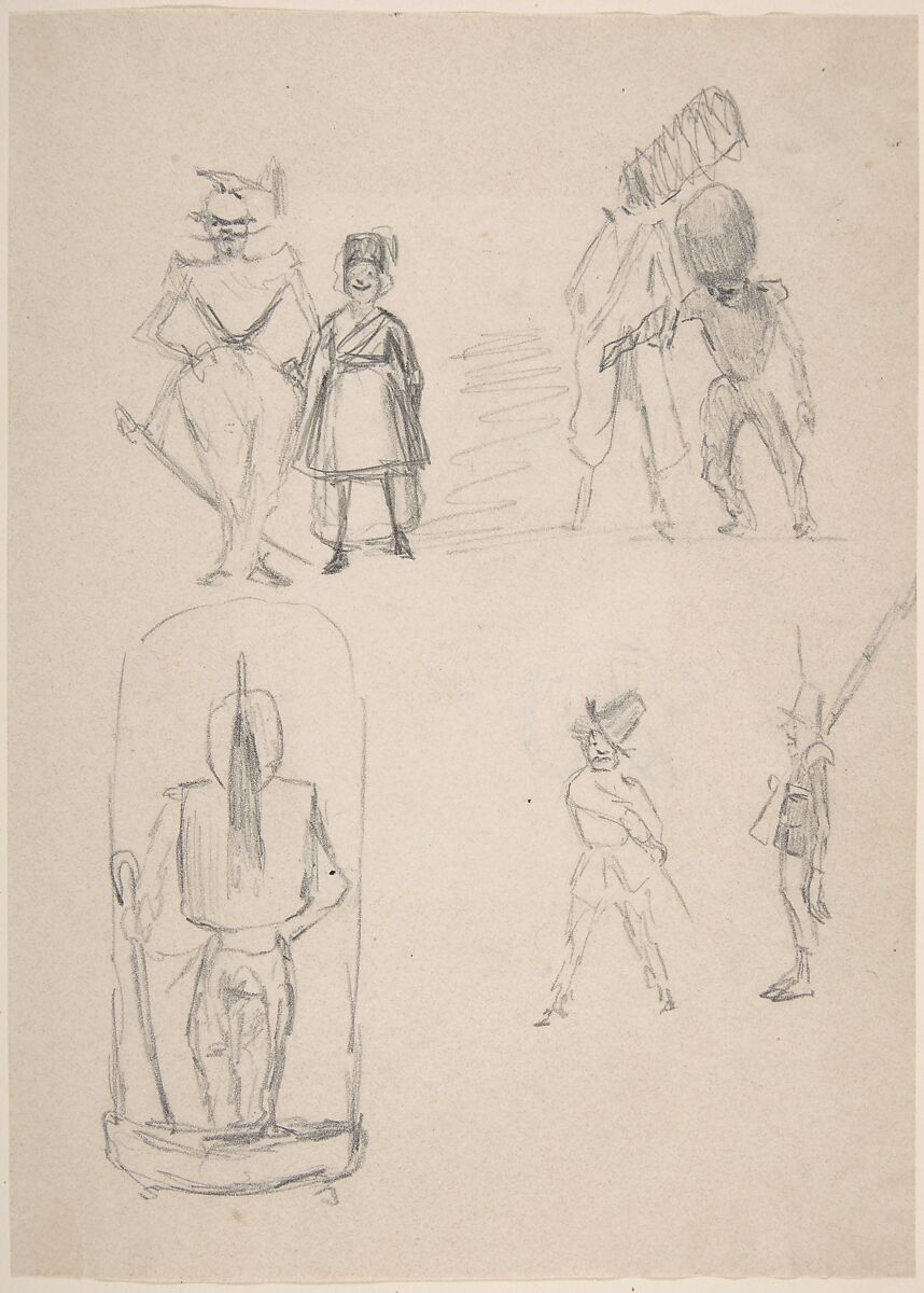 Notebook with sketches and notes, Félicien Rops (Belgian, Namur 1833–1898 Essonnes), Graphite