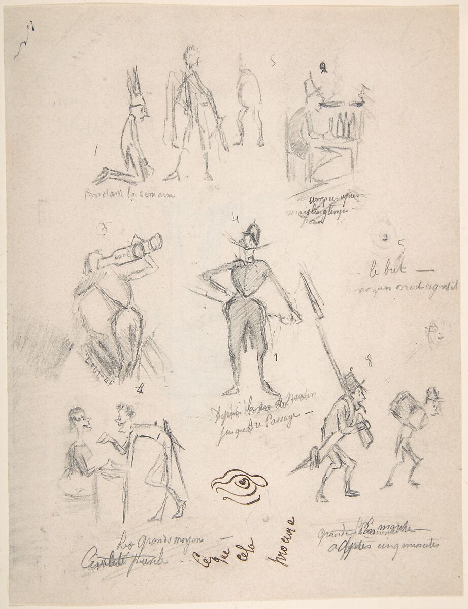 Notebook with sketches and notes, Félicien Rops (Belgian, Namur 1833–1898 Essonnes), Graphite