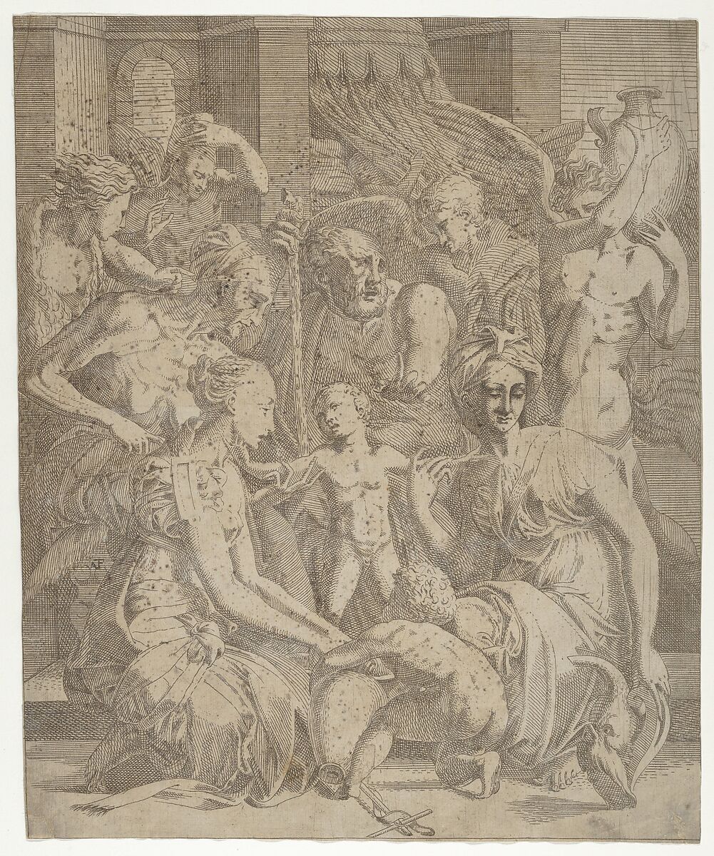 Religious Allegory, Antonio Fantuzzi (Italian, active France, 1537–45), Etching 