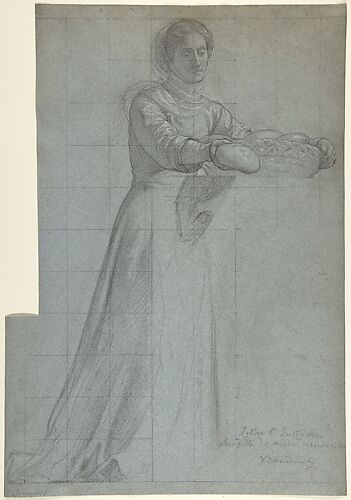 A Woman Distributing Bread from a Basket: Study for 
