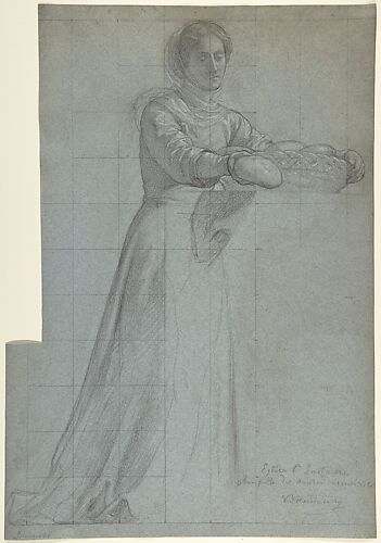 A Woman Distributing Bread from a Basket: Study for 