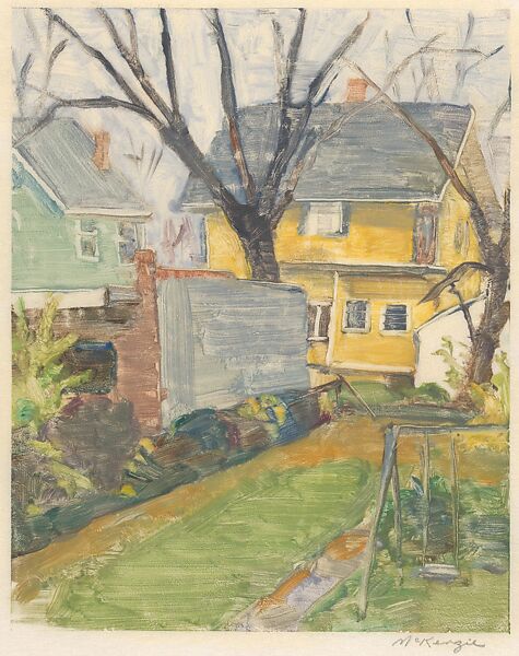 Backyard, Mary Beth McKenzie (American, born Cleveland, Ohio, 1946), Monotype, printed in colors 