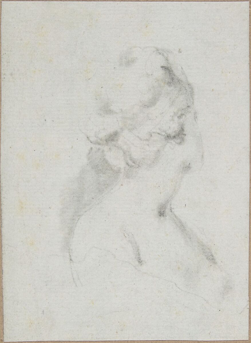 Head and shoulders of a Woman, Baron Dominique Vivant Denon (French, Givry 1747–1825 Paris), Black chalk 