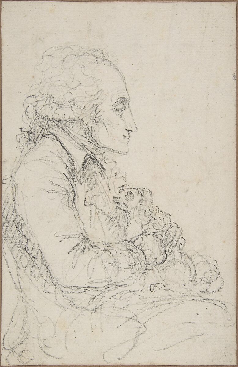 Georges-Auguste Couthon at the National Convention in 1793, Baron Dominique Vivant Denon  French, Black chalk