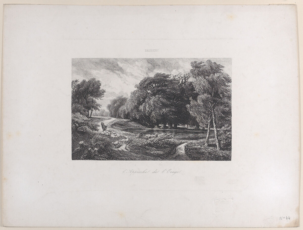 The Approaching Storm, Charles-François Daubigny (French, Paris 1817–1878 Paris), Etching; second state of two