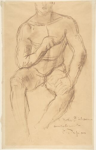 Study for a bronze sculpture, Athlète au Repos