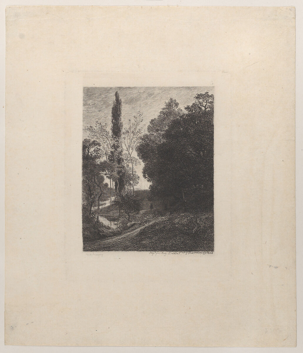 The Banks of Cousin, Charles-François Daubigny (French, Paris 1817–1878 Paris), Etching; sixth state of seven (Delteil)