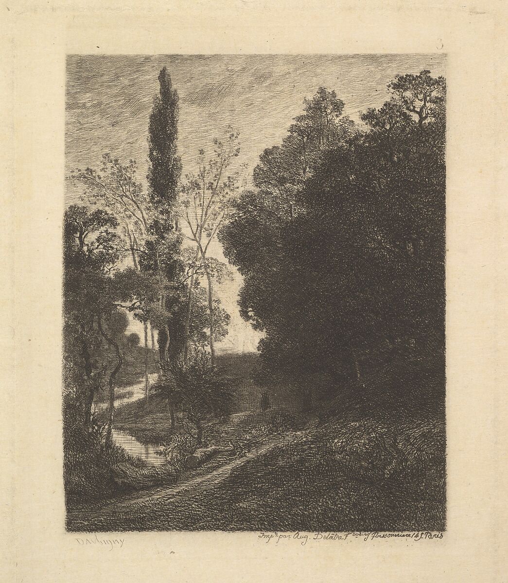 The Banks of Cousin, Charles-François Daubigny (French, Paris 1817–1878 Paris), Etching; sixth state of seven (Delteil) 