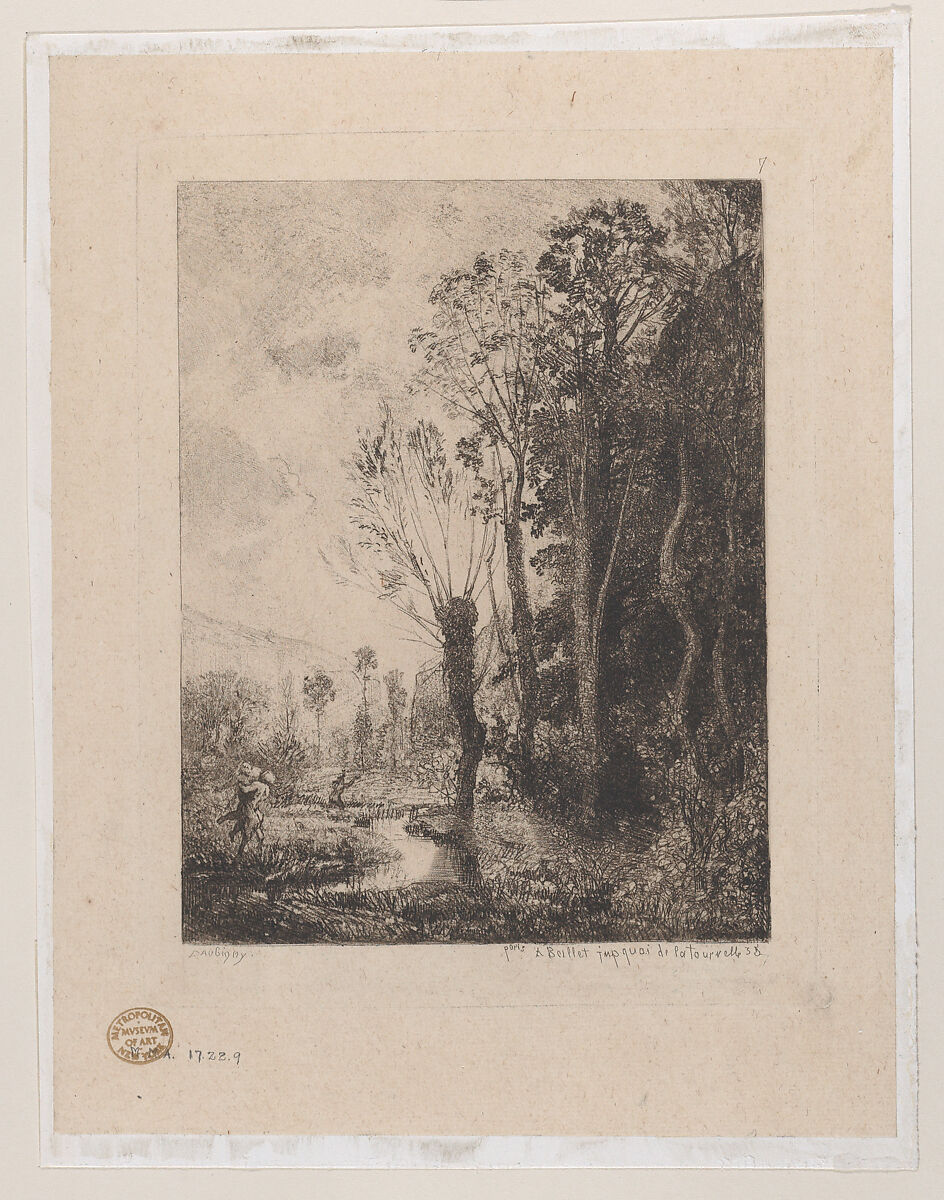 The Satyr, Charles-François Daubigny (French, Paris 1817–1878 Paris), Etching; second state of three (Delteil)