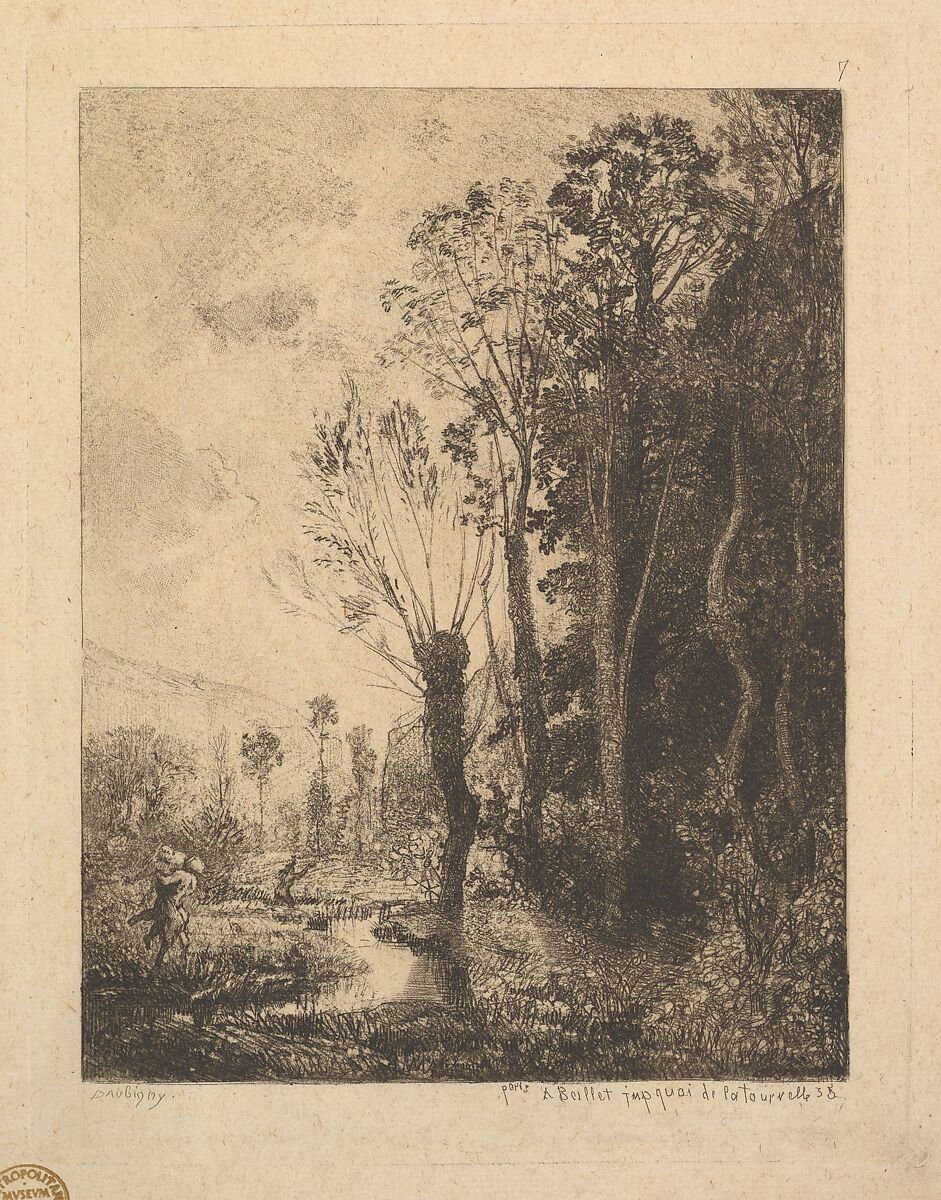 The Satyr, Charles-François Daubigny (French, Paris 1817–1878 Paris), Etching; second state of three (Delteil) 