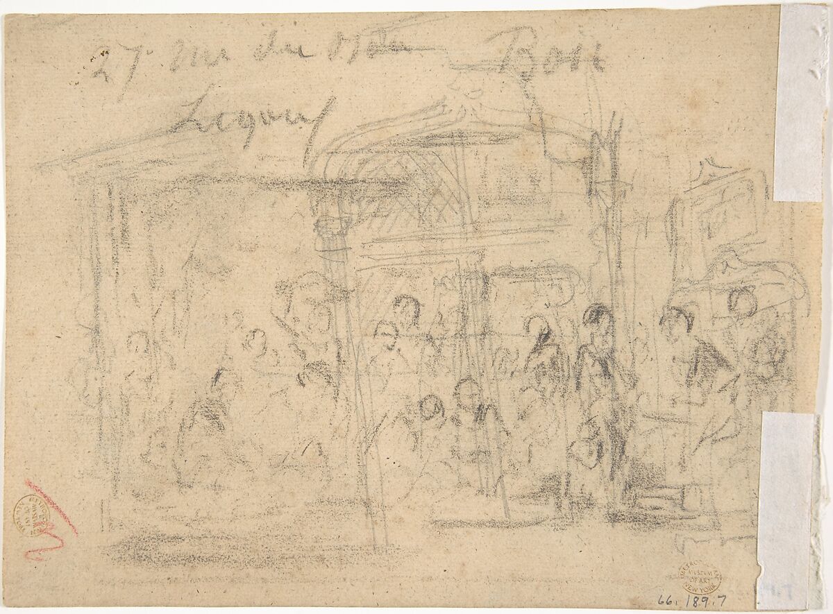 Woman holding an open jewelry box (recto); Studies for a figure composition and a leaded window (verso), Narcisse-Virgile Diaz de la Peña (French, Bordeaux 1808–1876 Menton), Black chalk; verso: black chalk and graphite on wove paper