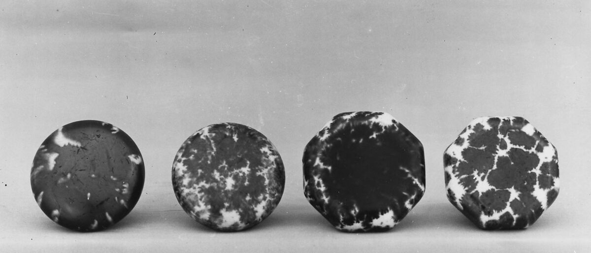 Doorknob, Mottled brown earthenware, American