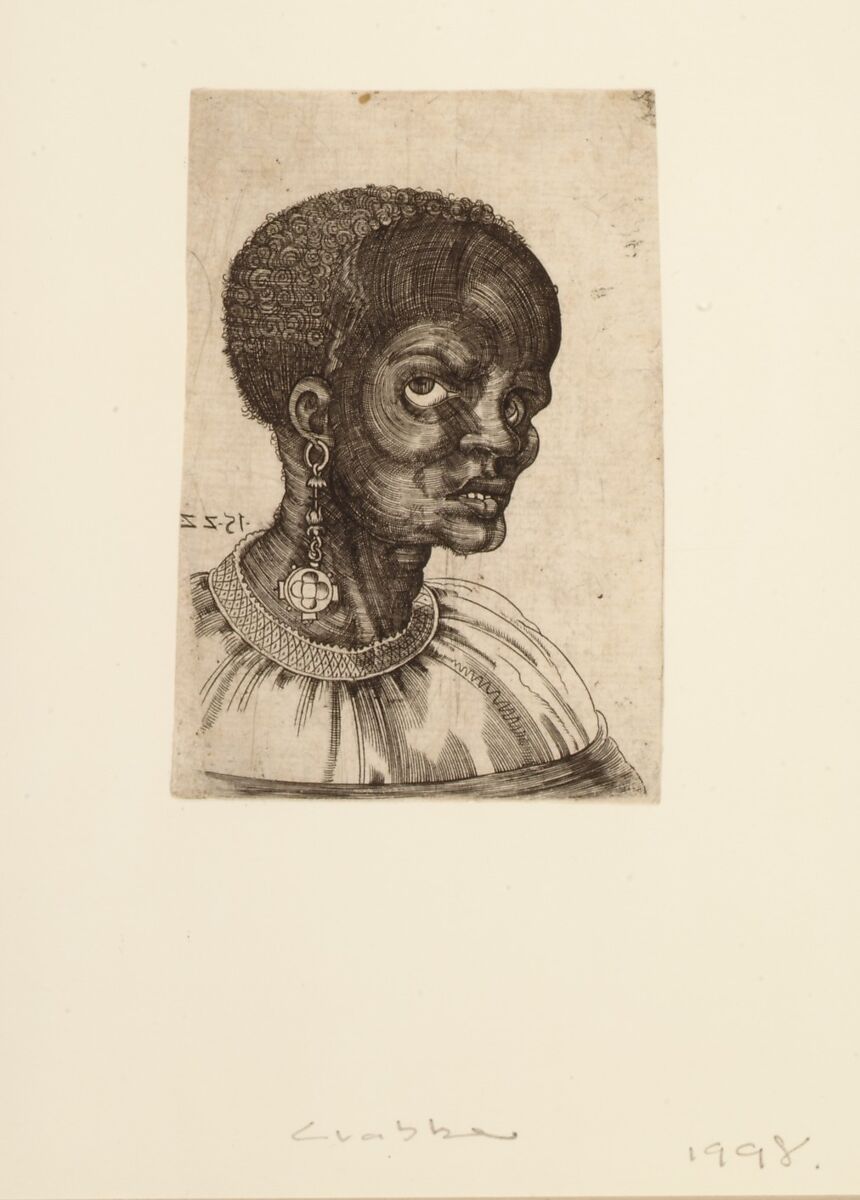 Head of a Man in Three-Quarter Profile, Frans Crabbe van Espleghem (Netherlandish, Mechelen ca. 1480–1553 Mechelen), Engraving