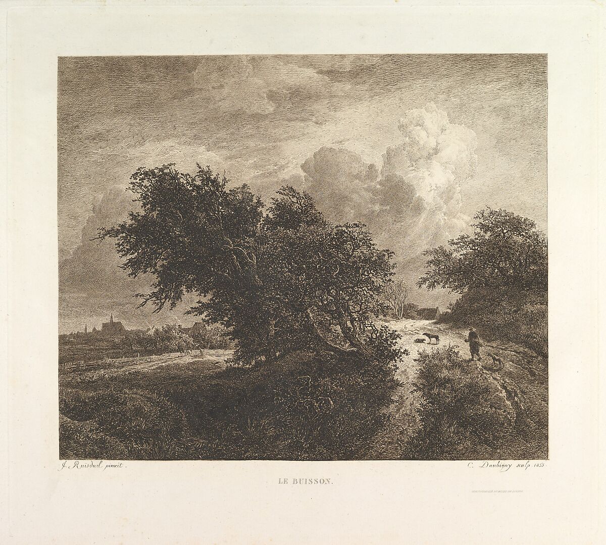 Le Buisson, Etched by Charles-François Daubigny (French, Paris 1817–1878 Paris), Etching; fifth state 
