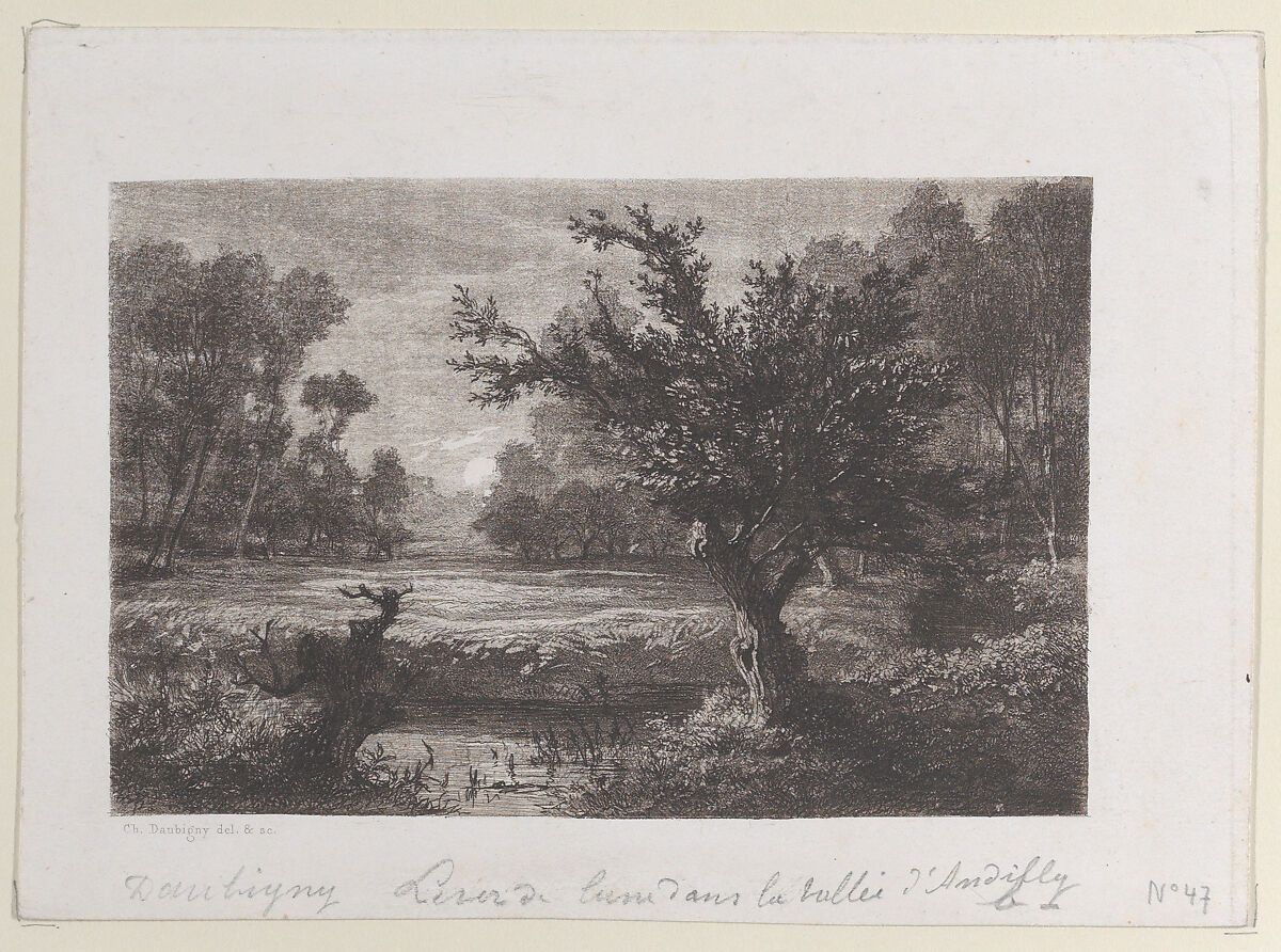 The Beach at Villerville, Charles-François Daubigny (French, Paris 1817–1878 Paris), Etching on chine collé; third state of five (Delteil)