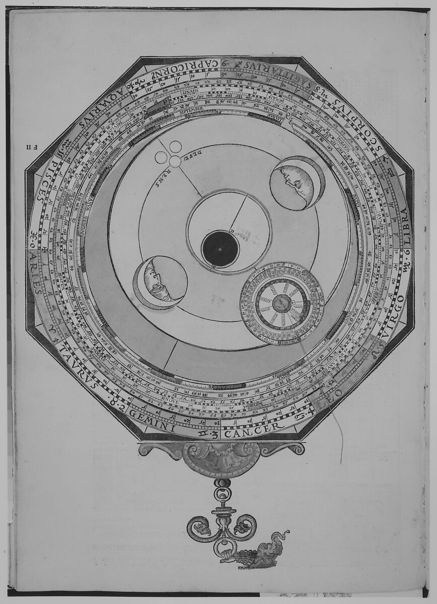 Astronomicum Caesareum, Michael Ostendorfer (German, (?) ca. 1490–1549 Regensburg), Hand-colored woodcuts