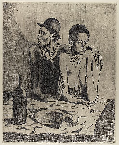 The Frugal Repast, Pablo Picasso (Spanish, Malaga 1881–1973 Mougins, France), Etching