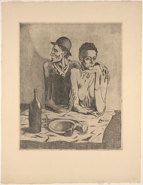 The Frugal Repast, Pablo Picasso (Spanish, Malaga 1881–1973 Mougins, France), Etching 