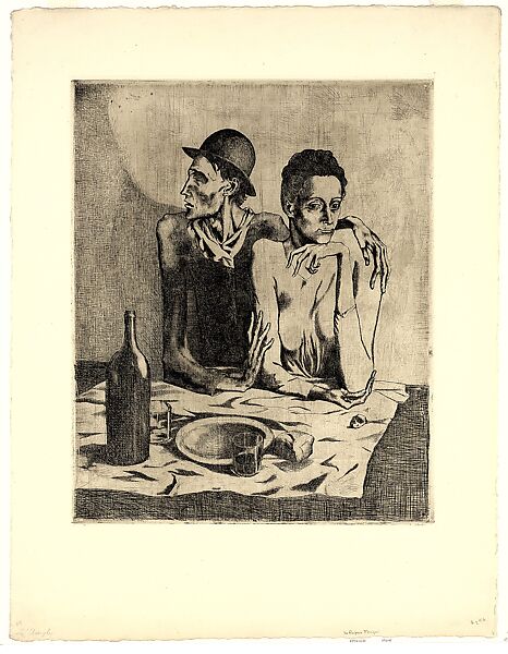 The Frugal Repast, Pablo Picasso (Spanish, Malaga 1881–1973 Mougins, France), Etching