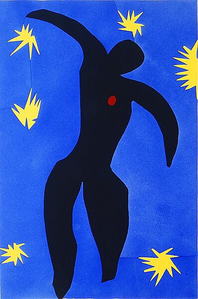 Icarus, plate VIII from the illustrated book "Jazz", Henri Matisse (French, Le Cateau-Cambrésis 1869–1954 Nice), Pochoir 