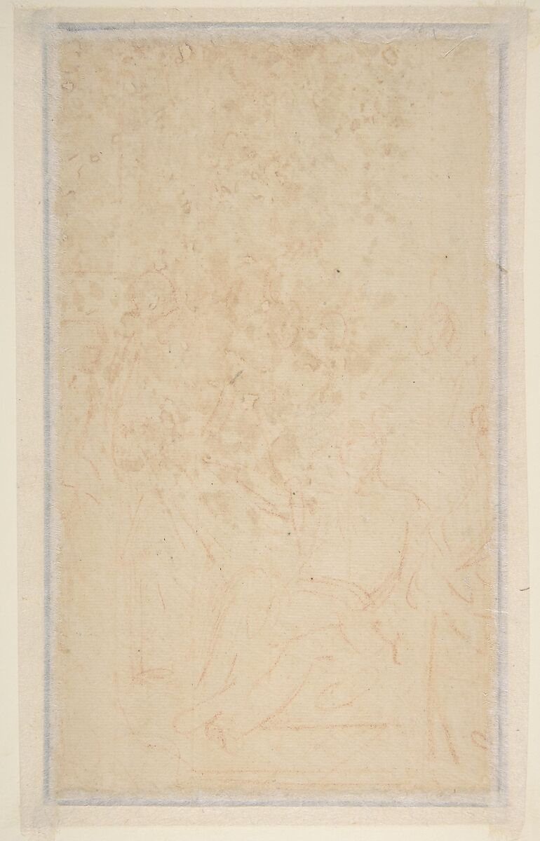 St. Michael Casting Down Lucifer, after Pier Francesco Mola, Louis Jean Jacques Durameau (French, Paris 1733–1796 Versailles), Red chalk