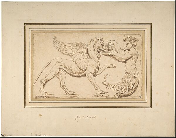 Foliate Amor Pouring a Drink for a Griffin