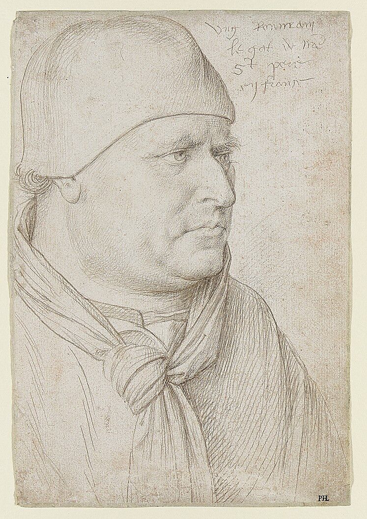 Portrait of Alain de Coëtivy (1407–1474), Jean Fouquet (French, Tours ca. 1425–ca. 1478 Tours), Metalpoint, black chalk on white prepared paper