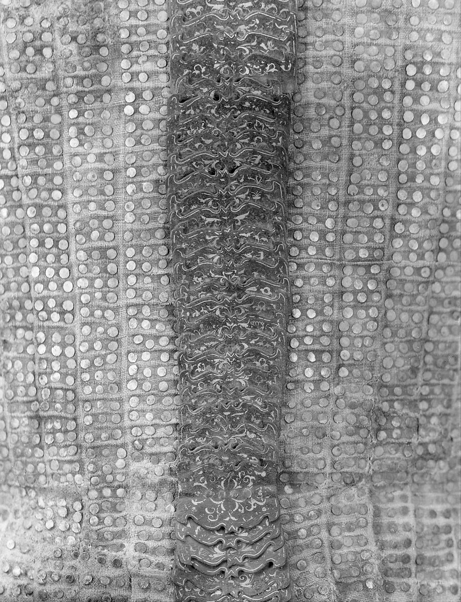 Brigandine, Etched steel with silver and gold, linen. , Italian