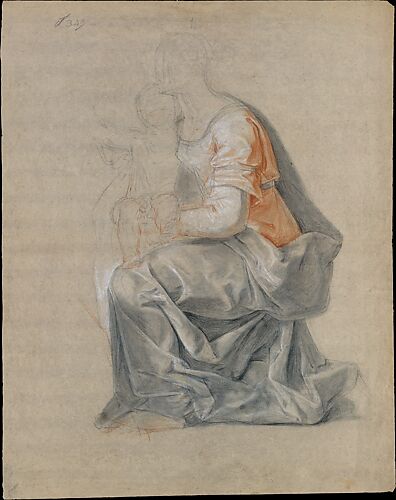 Kneeling Female Figure Holding a Child