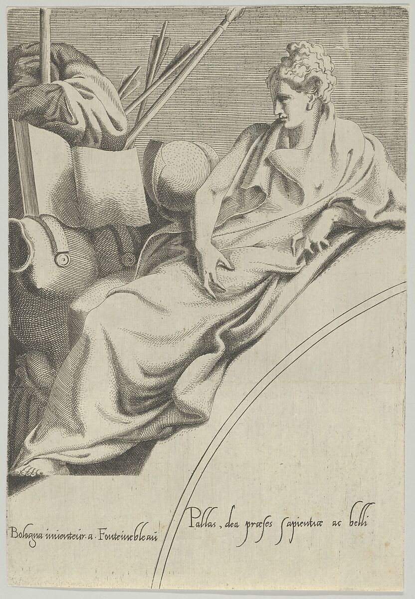 Athena, Anonymous, Italian, 16th century (Italian, active Central Italy, ca. 1550–1580), Engraving 