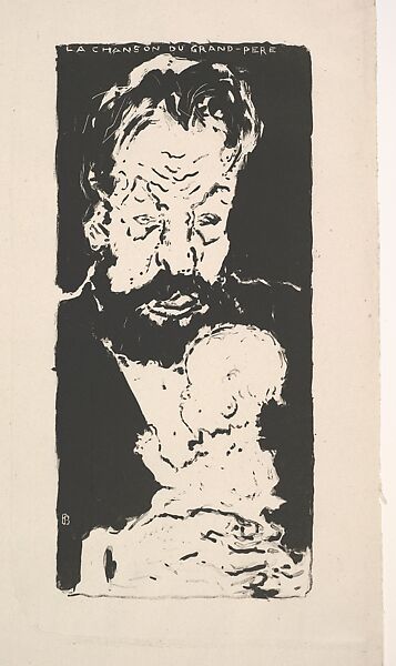 Grandfather's Song, from "Familiar Little Scenes", Pierre Bonnard (French, Fontenay-aux-Roses 1867–1947 Le Cannet), Lithograph 