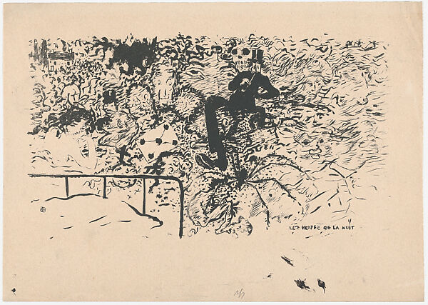 The Night Hours, from "Familiar Little Scenes" by Claude Terrasse, Pierre Bonnard (French, Fontenay-aux-Roses 1867–1947 Le Cannet), Lithograph