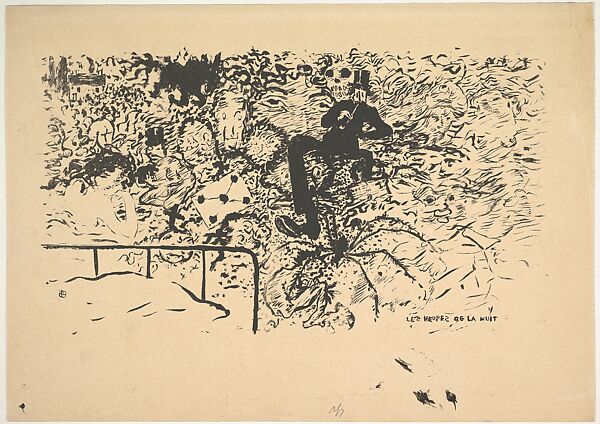 The Night Hours, from "Familiar Little Scenes" by Claude Terrasse, Pierre Bonnard (French, Fontenay-aux-Roses 1867–1947 Le Cannet), Lithograph 