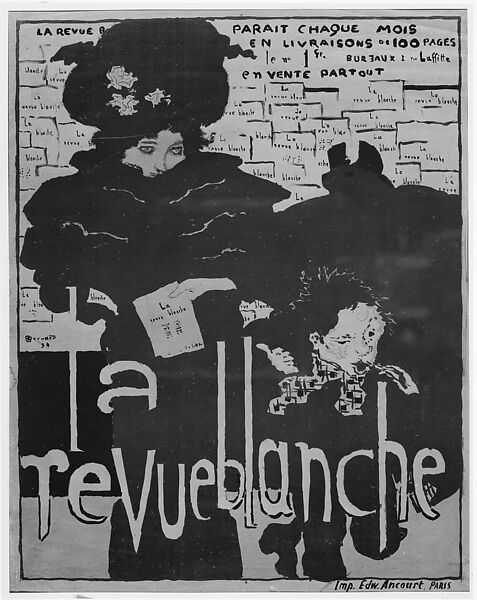 La Revue blanche, Pierre Bonnard (French, Fontenay-aux-Roses 1867–1947 Le Cannet), Lithograph in four colors on off-white wove paper