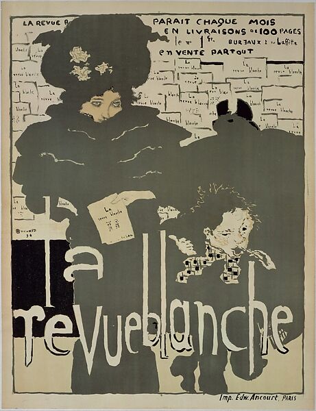 La Revue blanche, Pierre Bonnard (French, Fontenay-aux-Roses 1867–1947 Le Cannet), Lithograph in four colors on off-white wove paper 