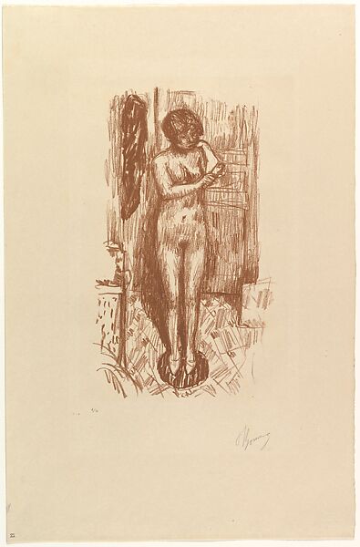 Standing Nude, Pierre Bonnard (French, Fontenay-aux-Roses 1867–1947 Le Cannet), Lithograph 