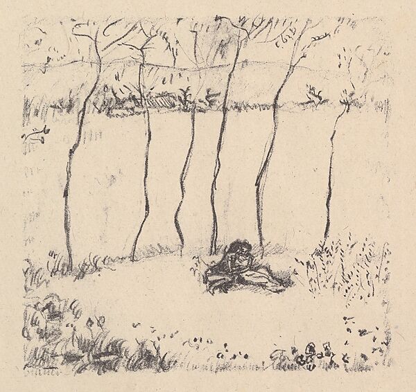 Couple in the Grass, from "Daphnis and Chloe" by Longus, Pierre Bonnard (French, Fontenay-aux-Roses 1867–1947 Le Cannet), Lithograph; proof 