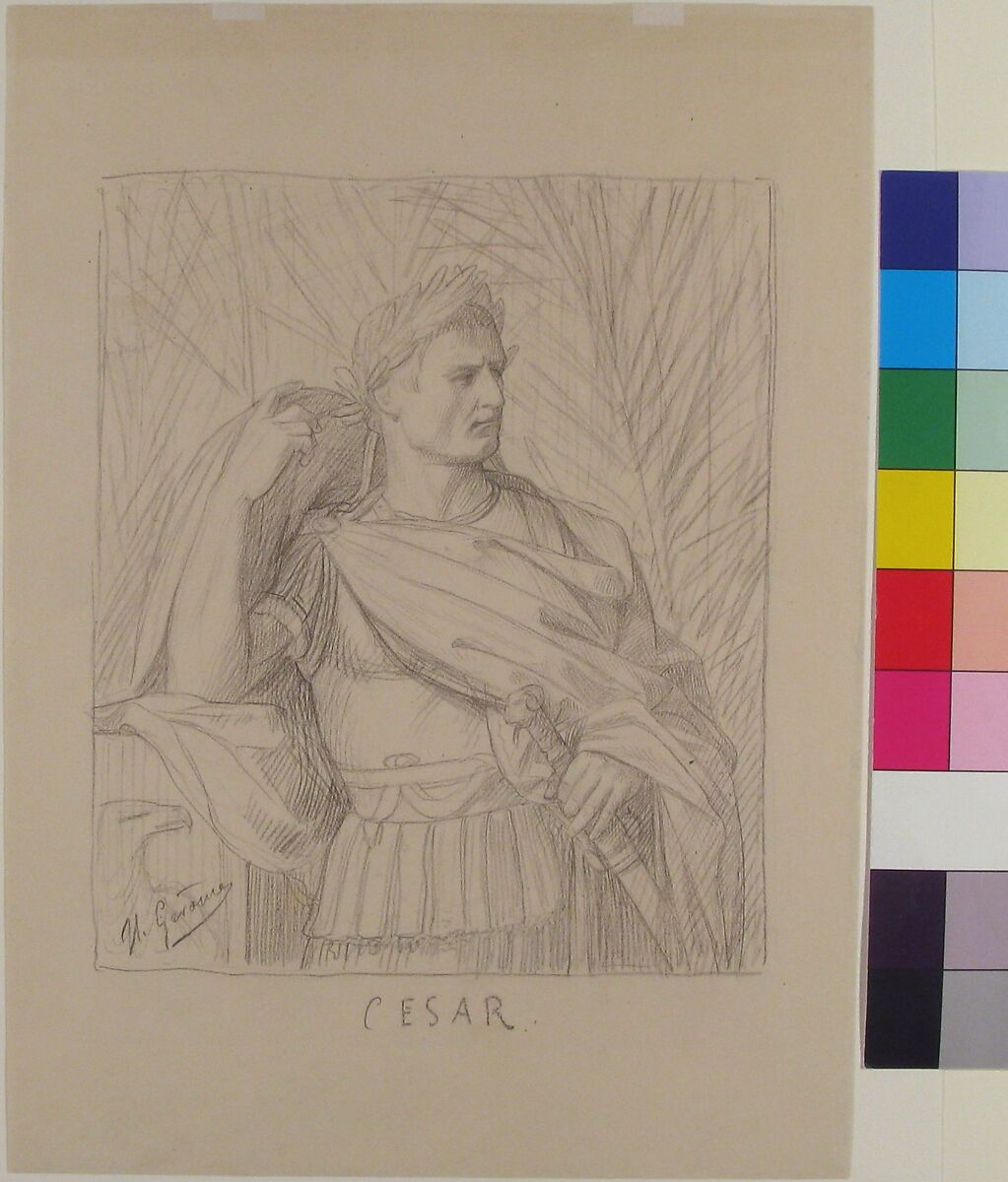 Julius Caesar, Jean-Léon Gérôme (French, Vesoul 1824–1904 Paris), Graphite