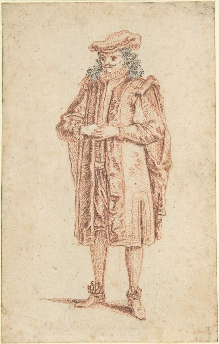 Crepin's Master, After Claude Gillot (French, Langres 1673–1722 Paris), Red and black chalk. Verso of sheet rubbed in black chalk for transfer. 