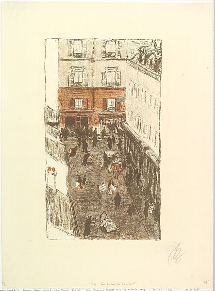 Street Corner Seen From Above, from the series "Some Aspects of Parisian Life", Pierre Bonnard (French, Fontenay-aux-Roses 1867–1947 Le Cannet), Lithograph 