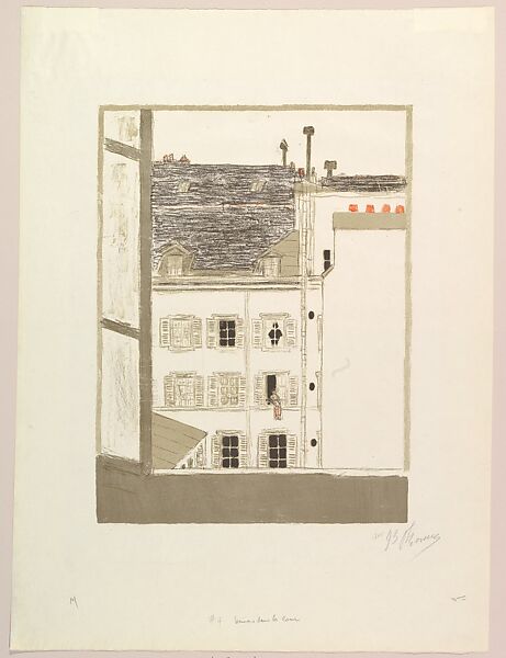 Houses in the Courtyard, from the series "Some Aspects of Parisian Life", Pierre Bonnard (French, Fontenay-aux-Roses 1867–1947 Le Cannet), Lithograph in four colors on cream wove paper 