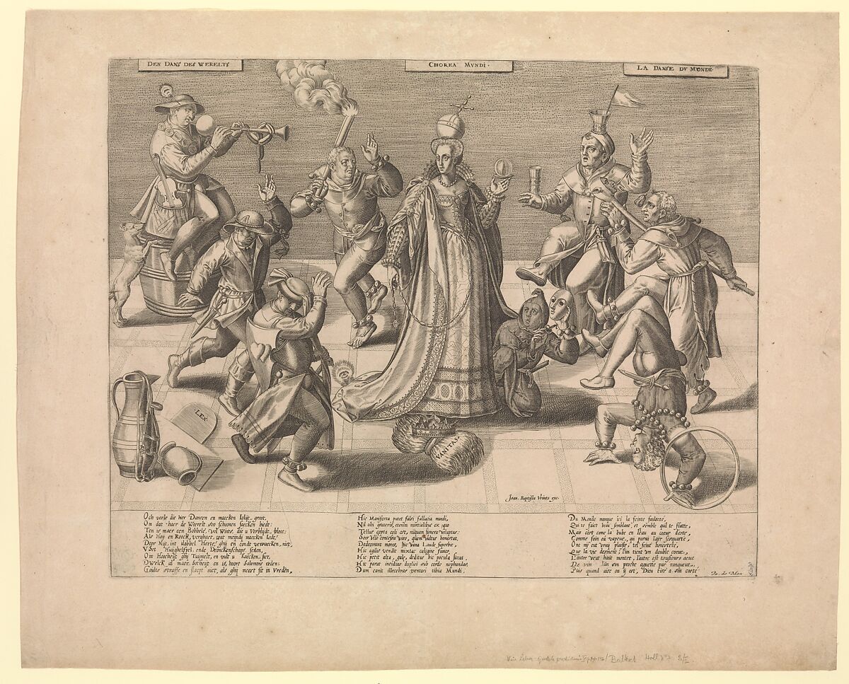 The Dance of the World, attributed to Pieter Balten (Netherlandish, Antwerp 1526/27–1584 Antwerp), Engraving; second state 