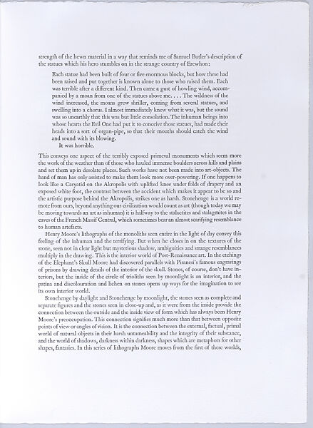 Stonehenge Title Page, Henry Moore (British, Castleford 1898–1986 Much Hadham), Etching and aquatint