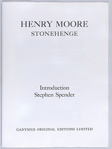 Stonehenge Title Page