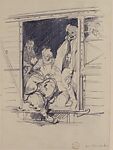 Soldiers in a Train, Charles Huard (French, Poncey-sur-l&#39;Ignon 1874–1965 Poncey-sur-l&#39;Ignon), Graphite